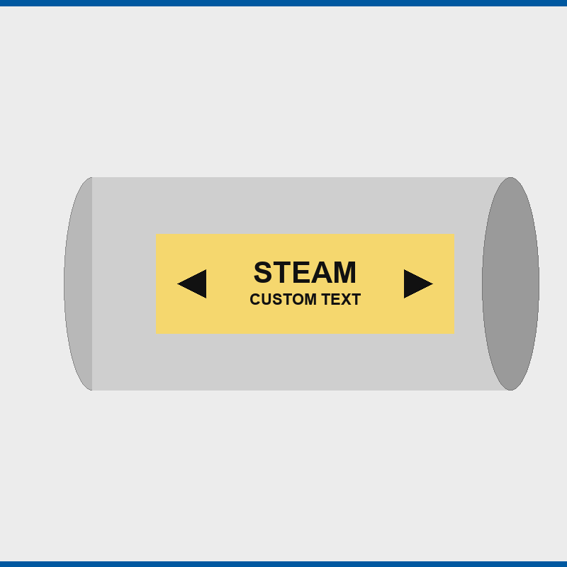 Custom Printed Pipe Marking Labels